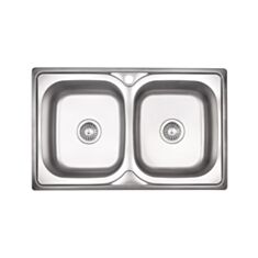 Кухонная мойка Lidz 7948 0,8 мм 50*80 см сатин - фото