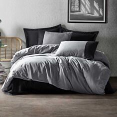 Комплект постільної білизни Cotton Box Plain Line Ranforce Gri&Siyah 2,0 - фото