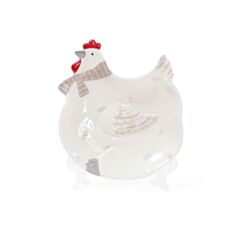 Тарелка BonaDi Курочка 834-720 27,5 см белая - фото