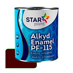 Емаль алкідна STAR Paint ПФ-115 88 темно-коричнева 0,9 кг - фото