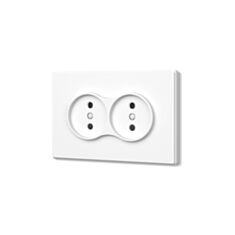 Розетка подвійна Videx Nota VF-NT-SK2-WH біла матова - фото