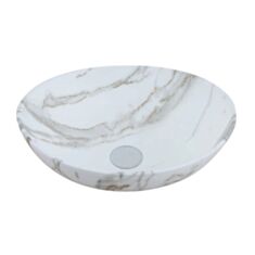Умивальник Cabo Venus Light Round Marble 40,5*33*14 см - фото