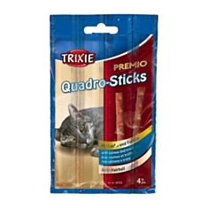 Ласощі для котів Trixie Premio Quadro-Sticks з лососем та фореллю 20 г - фото