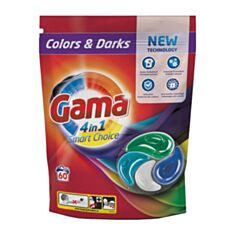 Капсулы для стирки Gama Color&Darks 4в1 60 шт - фото