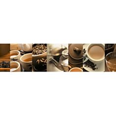 Плитка Golden Tile Karelia English Tea Фриз коричневый И5736 25*6 - фото