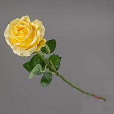 Штучна квітка Троянда 012FR-7/yellow 63 см - фото