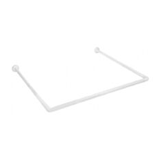 Карниз для шторки в ванной Besser KM0477A П-образный 90*90*90 см белый - фото