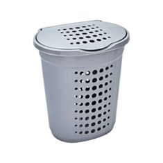 Корзина для белья Алеана 60 л серая - фото