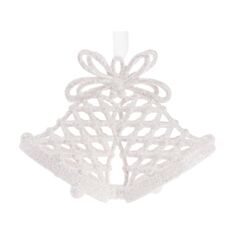 Игрушка на елку Колокольчики BonaDi 788-533 11 см белая - фото