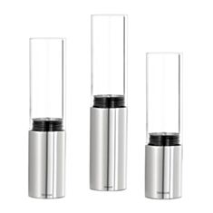 Набір підсвічників скляних Blomus Faro 3 шт - фото