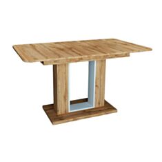 Стіл обідній розкладний Signal Titan D/B 140*80 см біла аляска/дуб тахо - фото