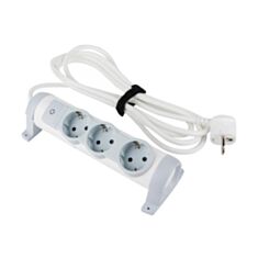 Подовжувач Legrand Comfort 694622 3 гнізда 3 м з заземленням і вимикачем - фото