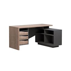 Стол компьютерный Connect 3 R дуб сонома трюфель антрацит - фото