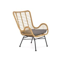 Кресло Halmar Ikaro натуральный/серый - фото