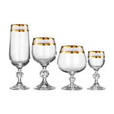 Набір келихів Bohemia Claudia 40149-43081 50мл/180мл/190мл/250мл/24пр - фото