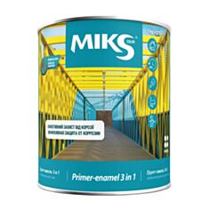 Ґрунт-емаль Miks Color 3 в 1 графітово-сіра 12 кг - фото