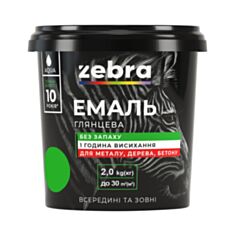 Емаль акрилова Зебра 34 світло-зелена 2 кг - фото