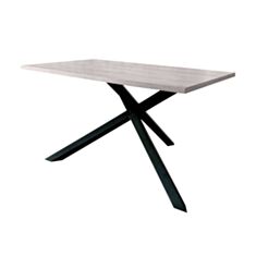 Стол обеденный Металл-Дизайн Айрон 115*75 см аляска/черный - фото