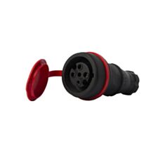 Розетка силова переносна E.NEXT e.socket.rubber.061.16 каучукова 3P+PE 16А - фото