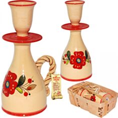 Підсвічник "Квітучий мак" S&T 94010-2 20см - фото