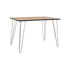 Стіл ALLER chrome H18 дуб 120*80 - фото