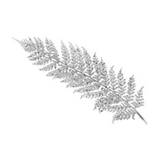 Декоративна новорічна гілка папороть Bonadi 807-038 срібна - фото