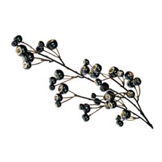 Декоративна новорічна гілка з ягодами BonaDi EM2-307 60 см зелений павич - фото