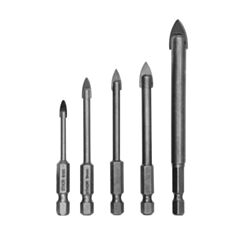 Набір свердел STHOR 21709 для скла та кераміки 4-10 мм 5 шт - фото