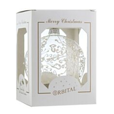 Елочная игрушка стеклянная ручной работы "Д-235" Orbital 10 см прозрачный - фото