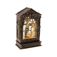 Декоративний ліхтар Святе сімейство BonaDi з LED підсвіткою 919-015 25,5 см коричневий - фото