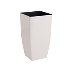 Горщик Алеана Квадро 22*22*41,5 см біла роза - фото