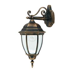 Светильник парковый Lusterlicht QMT 1277S Dallas II 100W стекло старое золото - фото