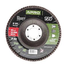 Круг пелюстковий торцевий Apro 830463 P40 Т29 125 мм - фото