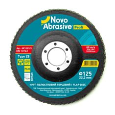 Круг пелюстковий торцевий NovoAbrasive NP120125 т29 Profi P120 125*22,2 мм - фото