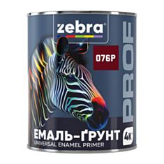 Емаль-ґрунт Zebra PROF 1176 076P темно-вишнева 2,5 кг - фото
