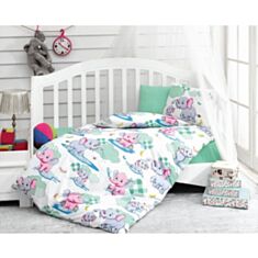 Комплект постельного белья Cotton Box BEBEK ELEFANT Mint 100*150 - фото
