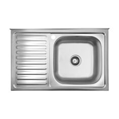 Кухонная мойка Kroner 5080R 0,8 мм 180 мм сатин - фото