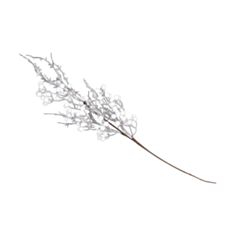 Декоративна новорічна гілка з білими ягодами BonaDi 839-015 80 см - фото