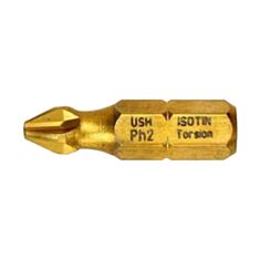 Насадка для отвертки USH UUSG0022341 с титановым покрытием PH1 1/4" 25 мм - фото