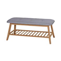 Стійка для взуття Halmar ST-15 сіра/бамбук - фото