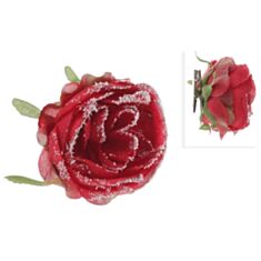 Новогоднее украшение Роза BonaDi 758-333 - фото