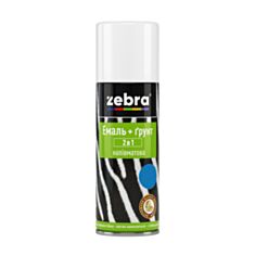Эмаль-грунт аэрозольная ZEBRA 2в1 полуматовая 48 синяя 400 мл - фото