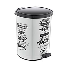 Набор ведер для мусора Ozer Plastik OZER-D-044 3шт 6 л/11 л/20 л надпись на белом - фото