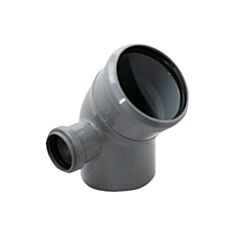 Коліно каналізаційне складне Інсталпласт 45° 110*50 мм ліве - фото