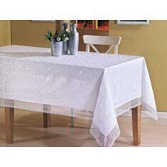 Скатертина Beysu Tabe KDK Lux/Beyaz 160*220 - фото