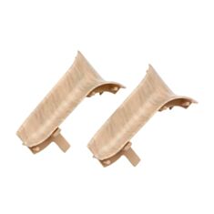 Комплект кутів внутрішніх для плінтуса ТІС 0014-ПЛГВК Дуб білий 2 шт - фото